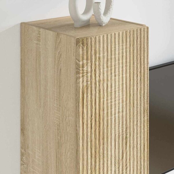TV Fali Szekrény 2 pcs Sonoma 30 x 31 x 100 cm Faanyag