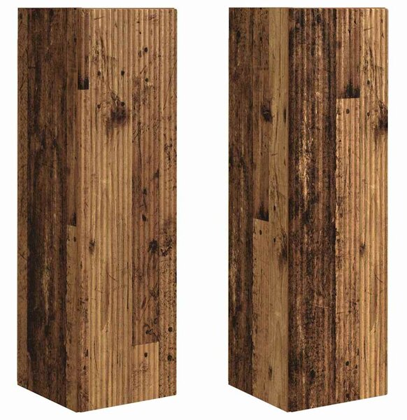 TV Fali Szekrény 2 pcs Öreg fa 30 x 31 x 100 cm Faanyag