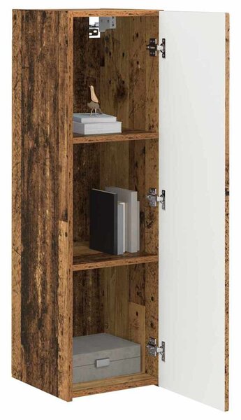 TV Fali Szekrény 2 pcs Öreg fa 30 x 31 x 100 cm Faanyag