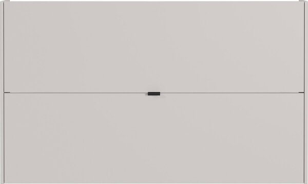 Krémszínű billenő ajtós-függő cipőtartó tölgyfa dekorral 140x83x18 cm Ameca – Germania