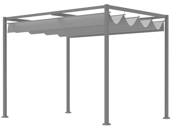 Pergola állítható arányékoló vászonnal, pavilon, 298 x 213 x 222 cm