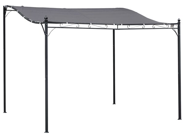 Gazebo Kerti pavilon sátor, vízálló, 297x297cm, fekete / szürke