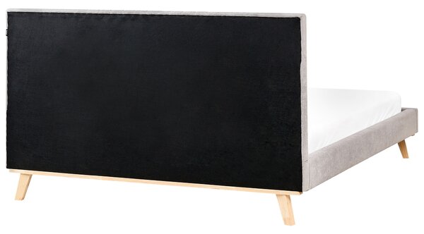 Ágy Zseníliaszövet TALENCE 160 x 200 cm Világosszürke