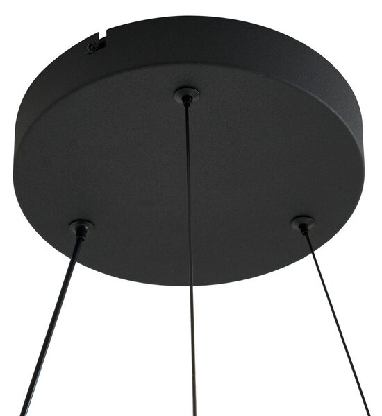 Lucande Daelor LED lógó világítás, fekete/fa, CCT, dimmelhető, dimmelhető, Fekete, Nappali / Étkező, fém, Dizájn