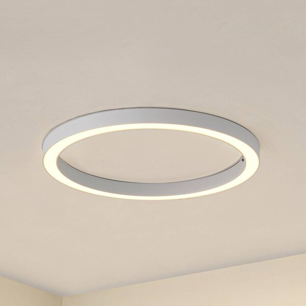 Lucande LED mennyezeti lámpa Neor, fehér, Ø 60 cm, CCT, dimmelhető, dimmelhető, Fehér / opál, Folyosó, fém, Modern