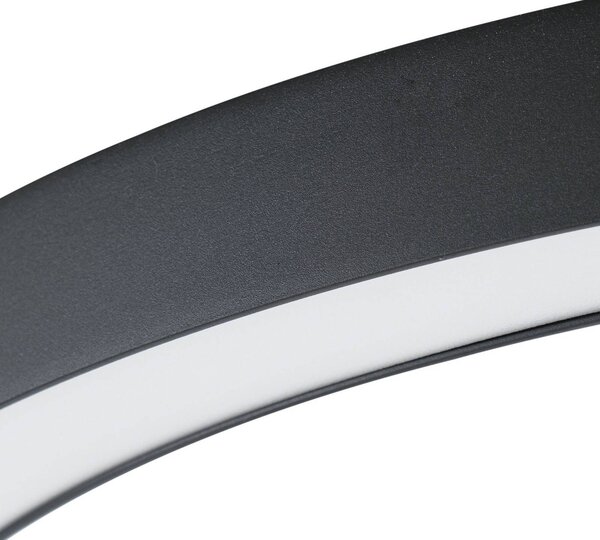Lucande LED mennyezeti lámpa Neor, fekete, Ø 60 cm, CCT, dimmelhető, dimmelhető, Fekete, Folyosó, fém, Modern