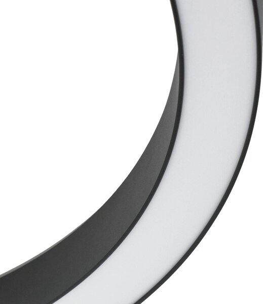 Lucande LED mennyezeti lámpa Neor, fekete, Ø 60 cm, CCT, dimmelhető, dimmelhető, Fekete, Folyosó, fém, Modern