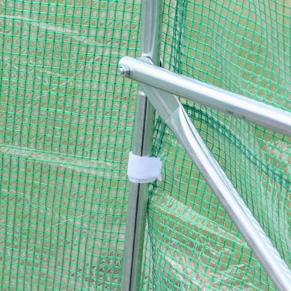 Homcom kerti üvegház ferde tetővel, PE és acélcsövekből, sötétzöld, 4.5x3x2m
