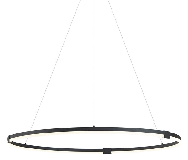 Design függőlámpa fekete 120cm LED-del, 3 lépésben dimmelhető - Anello