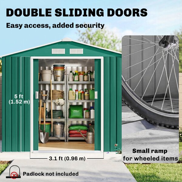 Garden kerti ház, szerszámtároló, acéllemezből 213 x 127 x 185 cm