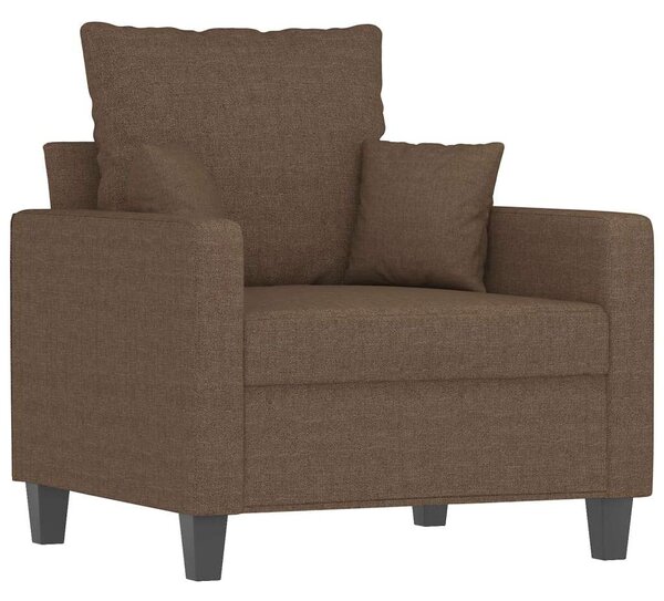 VidaXL barna szövet kanapéfotel lábtartóval 60 cm