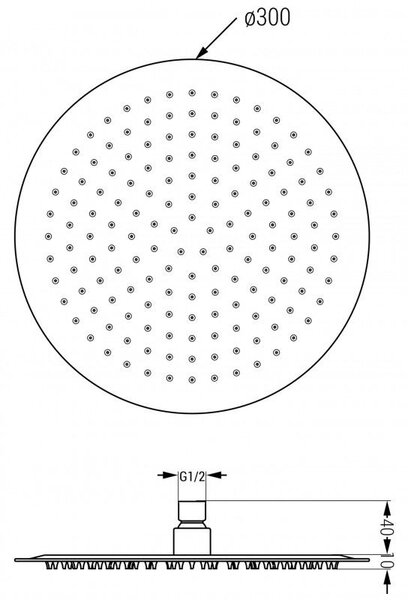 Mexen Kai DR70 fürdőkád-zuhany készlet beépített esőztetővel 30 cm, rózsaarany - 77602DR70301-60