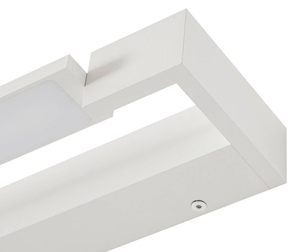 Arcchio LED fali világítás Jora, 60 cm, fehér, forgatható, IP44, Fehér / opál, Fürdőszoba, Alumínium, Modern