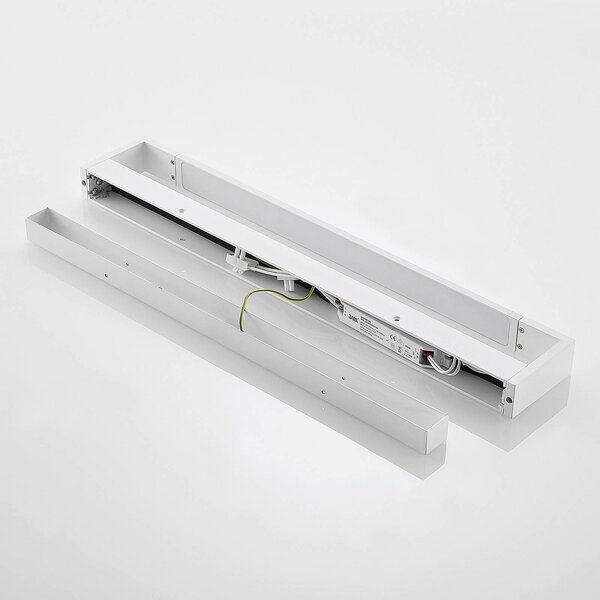 Arcchio LED fali világítás Jora, 60 cm, fehér, forgatható, IP44, Fehér / opál, Fürdőszoba, Alumínium, Modern