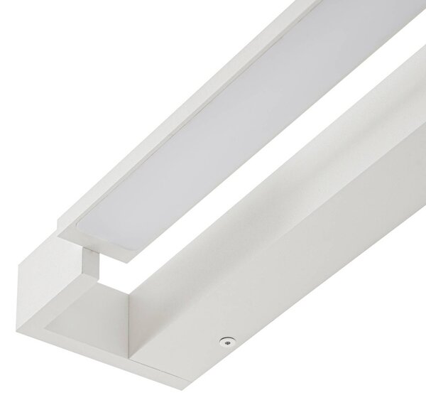 Arcchio LED fali világítás Jora, 60 cm, fehér, forgatható, IP44, Fehér / opál, Fürdőszoba, Alumínium, Modern