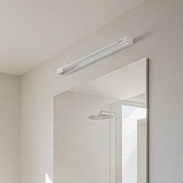 Arcchio LED fali világítás Jora, 60 cm, fehér, forgatható, IP44, Fehér / opál, Fürdőszoba, Alumínium, Modern