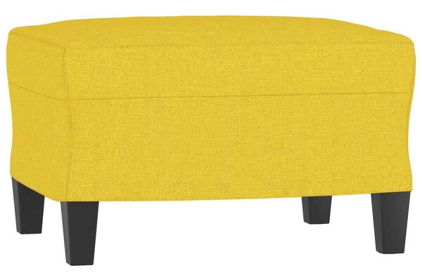 VidaXL világossárga szövet kanapéfotel lábtartóval 60 cm