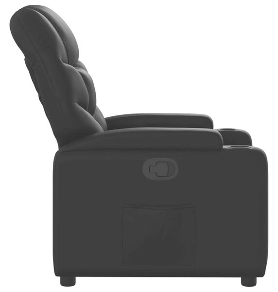 Dönthető Fotel - Fekete Műbőr - Kényelmes Relax Fotel