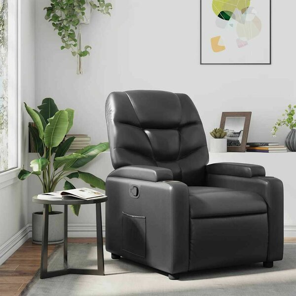 Dönthető Fotel - Fekete Műbőr - Kényelmes Relax Fotel