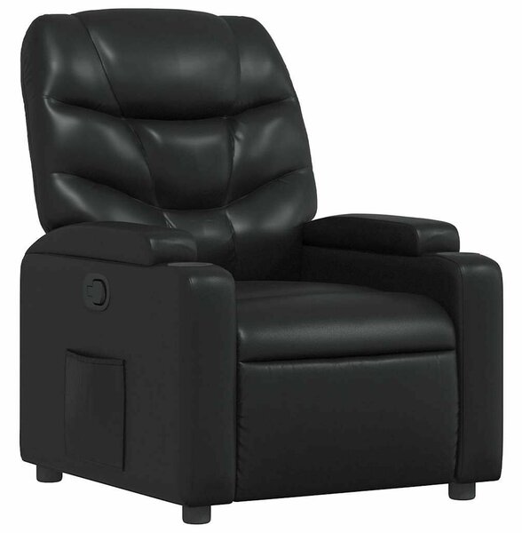Dönthető Fotel - Fekete Műbőr - Kényelmes Relax Fotel