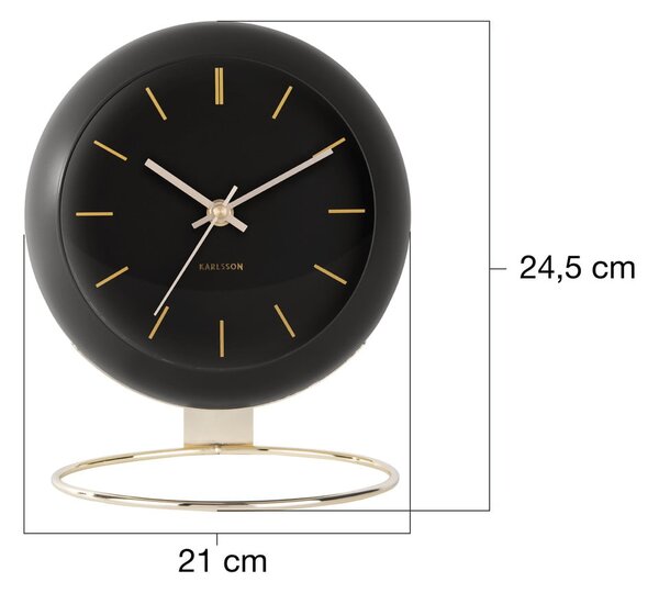 Asztali óra ø 21 cm Globe – Karlsson