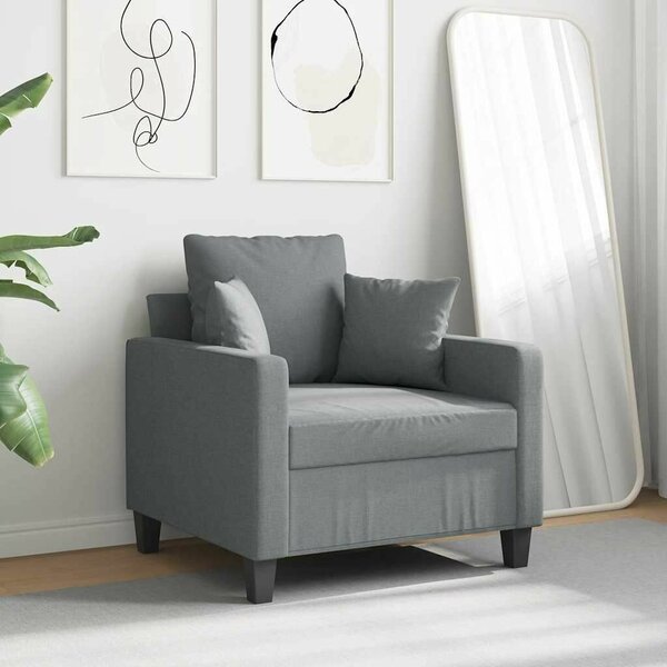 VidaXL Kanapéfotel - Világosszürke - Szövet - 60cm