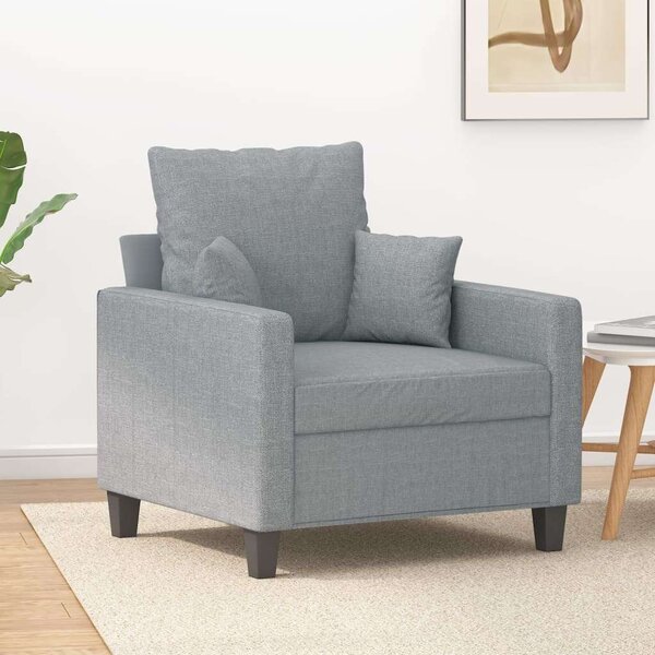 VidaXL Kanapéfotel - Világosszürke - Szövet - 60cm