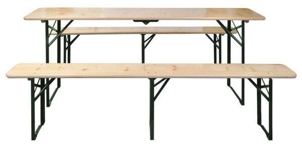 VidaXL összecsukható fenyőfa sörasztal 2 sörpaddal 220 cm