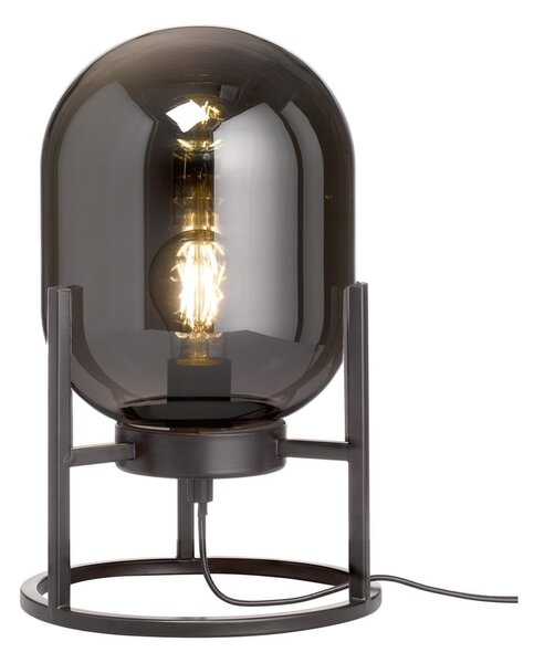 Regi fekete üveg asztali lámpa - Fischer & Honsel