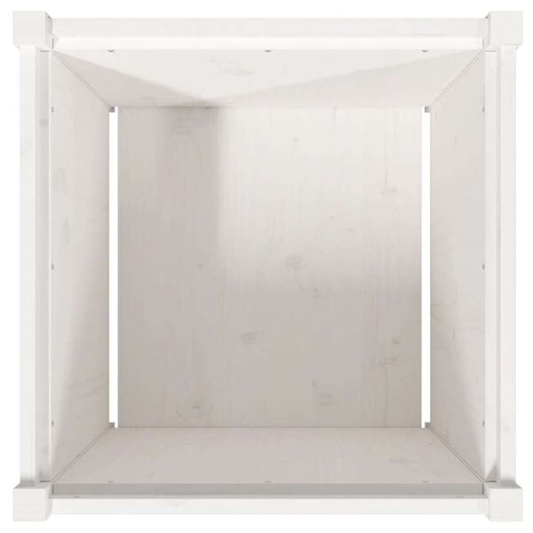 VidaXL Virágláda - Fehér Fenyőfa - 2 db - 60x60x60 cm