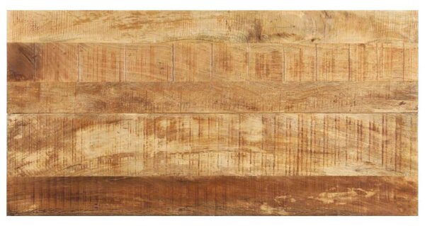 VidaXL Mangófa Étkezőasztal - Fekete Vas - 140x70x76 cm
