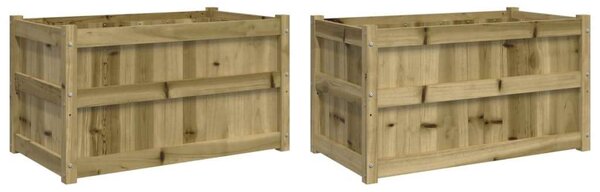 VidaXL Virágláda - 2 db - 90x50x50 cm - Fenyőfa