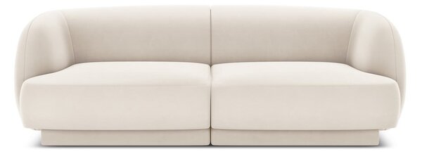 Bézs bársony kanapé 190 cm Miley - Micadoni Home