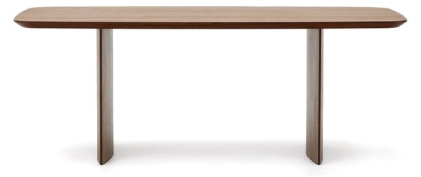 Barna étkezőasztal diófa dekorral 100x200 cm Litto – Kave Home