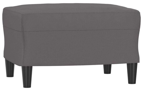 VidaXL szürke műbőr kanapéfotel lábtartóval 60 cm