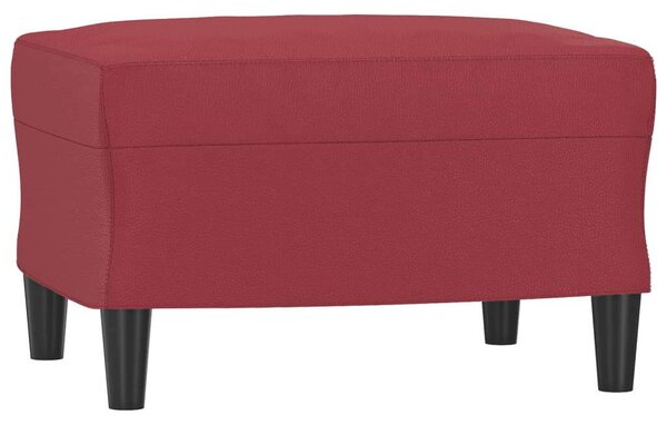 VidaXL bordó műbőr kanapéfotel lábtartóval 60 cm