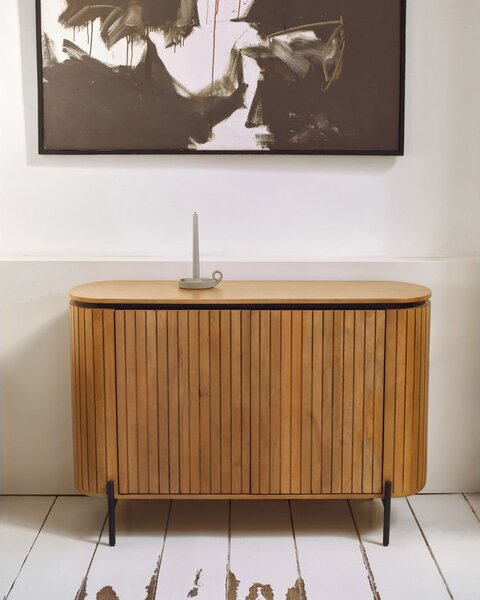 Natúr színű mangófa alacsony komód 120x80 cm Licia – Kave Home