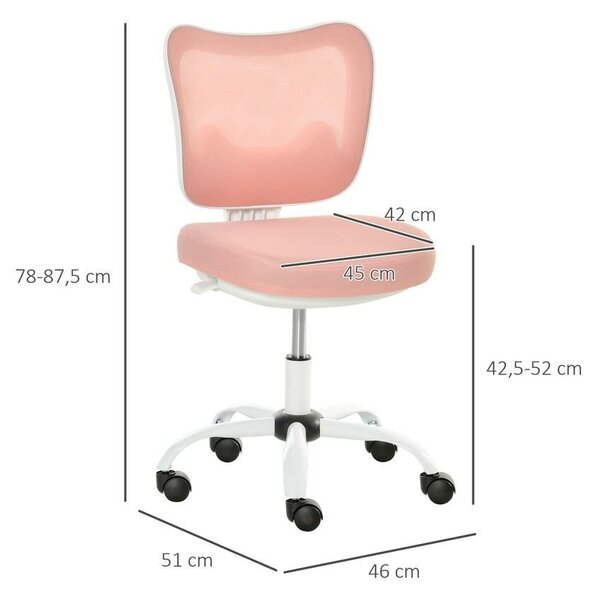 "Emma" ergonómikus irodai szék - rózsaszín színben
