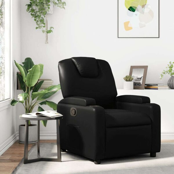 Dönthető Fotel - Fekete Műbőr - Kényelmes Relax Fotel