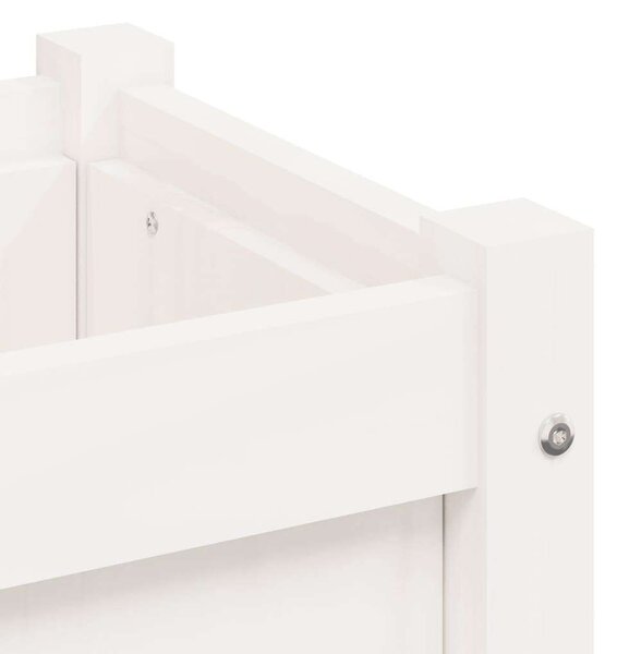 VidaXL Virágláda - Fehér Fenyőfa - 150x50x70 cm
