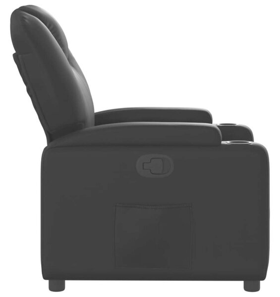 Dönthető Fotel - Fekete Műbőr - Kényelmes Relax Fotel