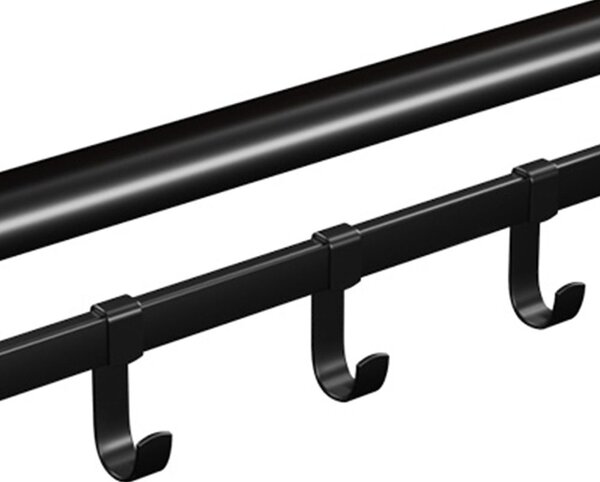 Vasagle HENRY fali fogas, 66x30x27cm, fekete/barna