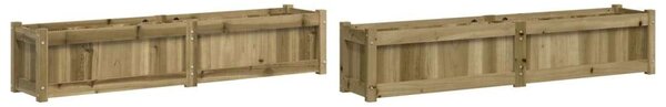 VidaXL Virágláda - Fenyőfa - 150x31x31 cm - 2 db
