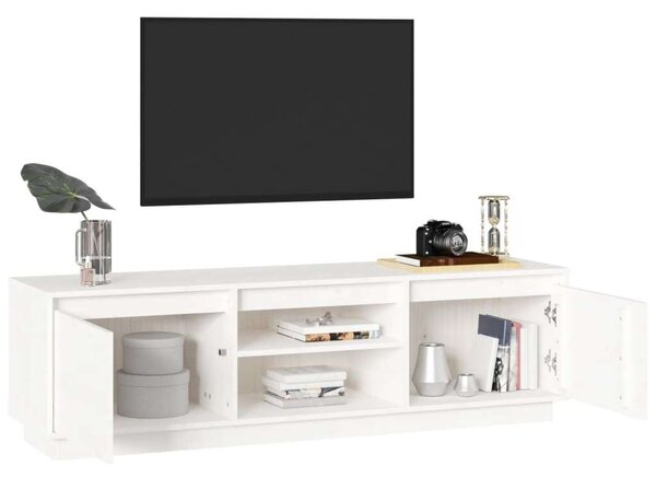 VidaXL Fehér Fenyőfa TV-szekrény - 140x35x40 cm
