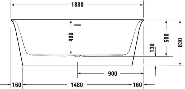 Duravit White Tulip Fürdőkád - Szabadonálló - 1800x900 mm
