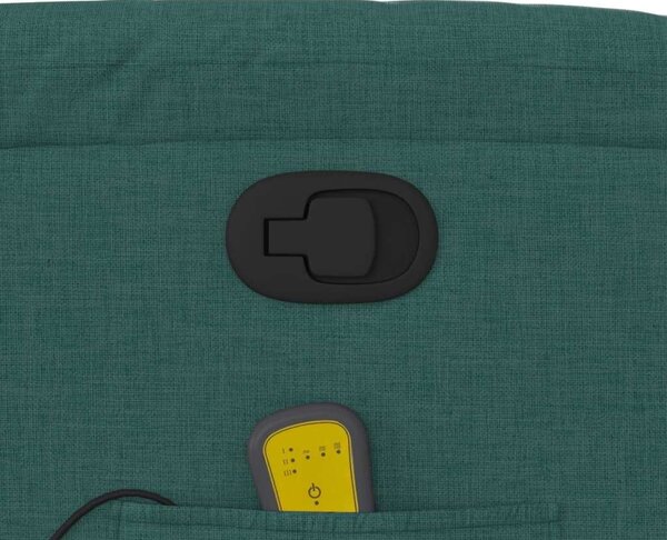 VidaXL Masszázsfotel - Sötétzöld Szövet