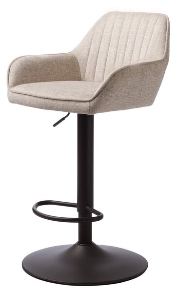 Bézs kárpitozott állítható magasságú-karfás bárszék (ülésmagasság 65 cm) Nolan – Unique Furniture