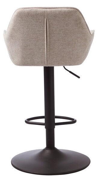 Bézs kárpitozott állítható magasságú-karfás bárszék (ülésmagasság 65 cm) Nolan – Unique Furniture