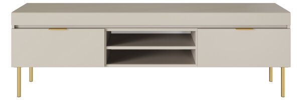 Sentia TV-szekrény 157 cm - kasmír / aranysárga lábak