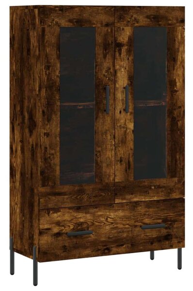Modern Fa Magasszekrény - Füstös Tölgy - 69,5x31x115 cm